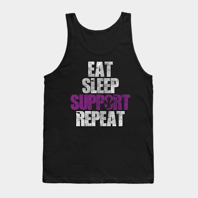 Eat Sleep Support Repeat Tank Top by WinterWolfDesign